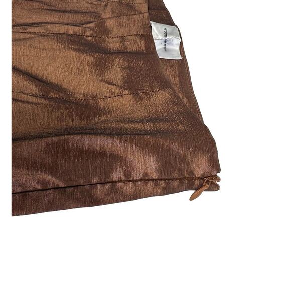 Hosbjerg x Free People Elora Metallic Walnut High Waist Split Hem Pants Size L - Picture 2 of 16